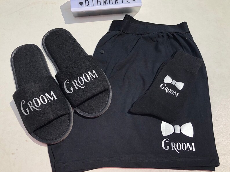 groom slippers set groom socks Groom boxers