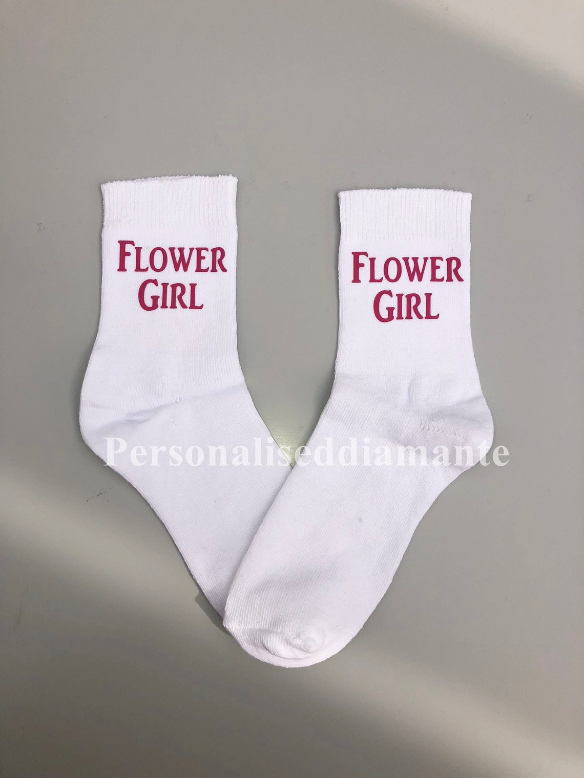 Flower Girl socks Personalised flower girl socks flower girl Etsy