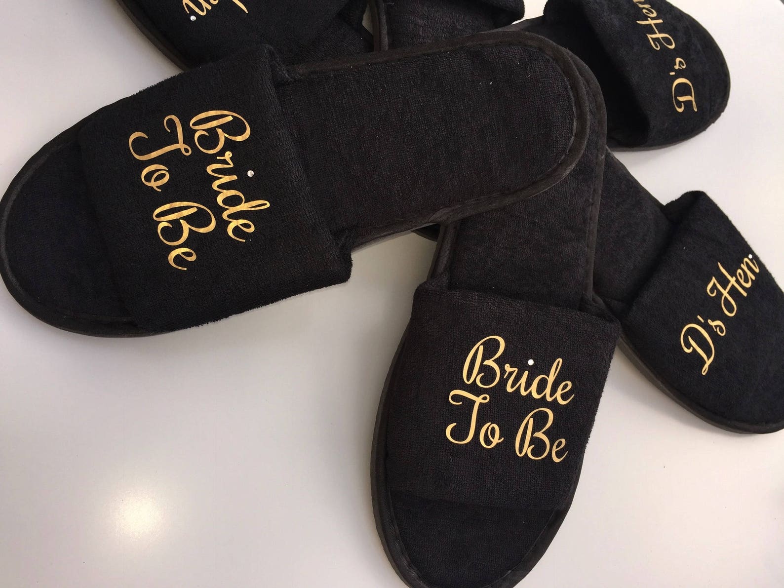 Bride slippers bridesmaid gift personalised slippers | Etsy