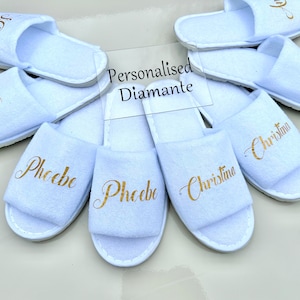 Personalised slumber spa birthday slippers, Birthday girl spa slippers 画像 8