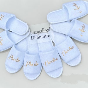 Personalised slumber spa birthday slippers, Birthday girl spa slippers 画像 9