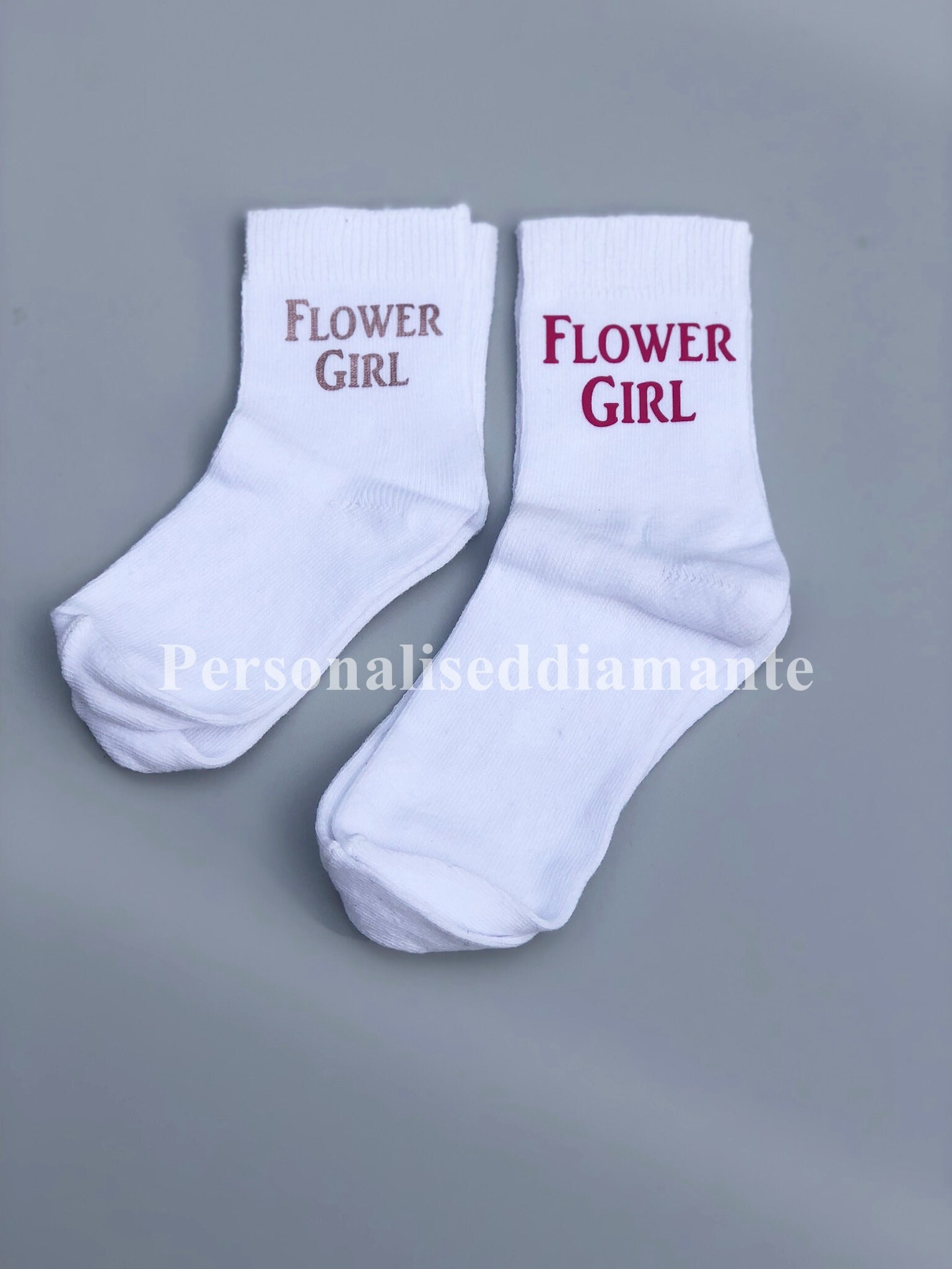 Flower Girl Socks Personalised Flower Girl Socks Flower Girl Etsy UK
