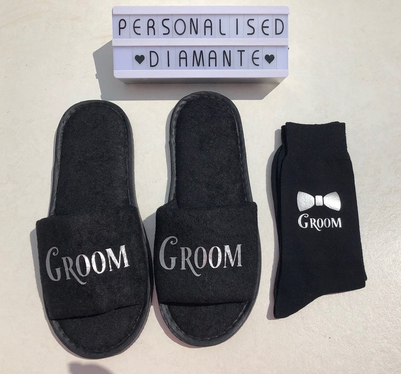 groom slippers set groom socks Groom boxers