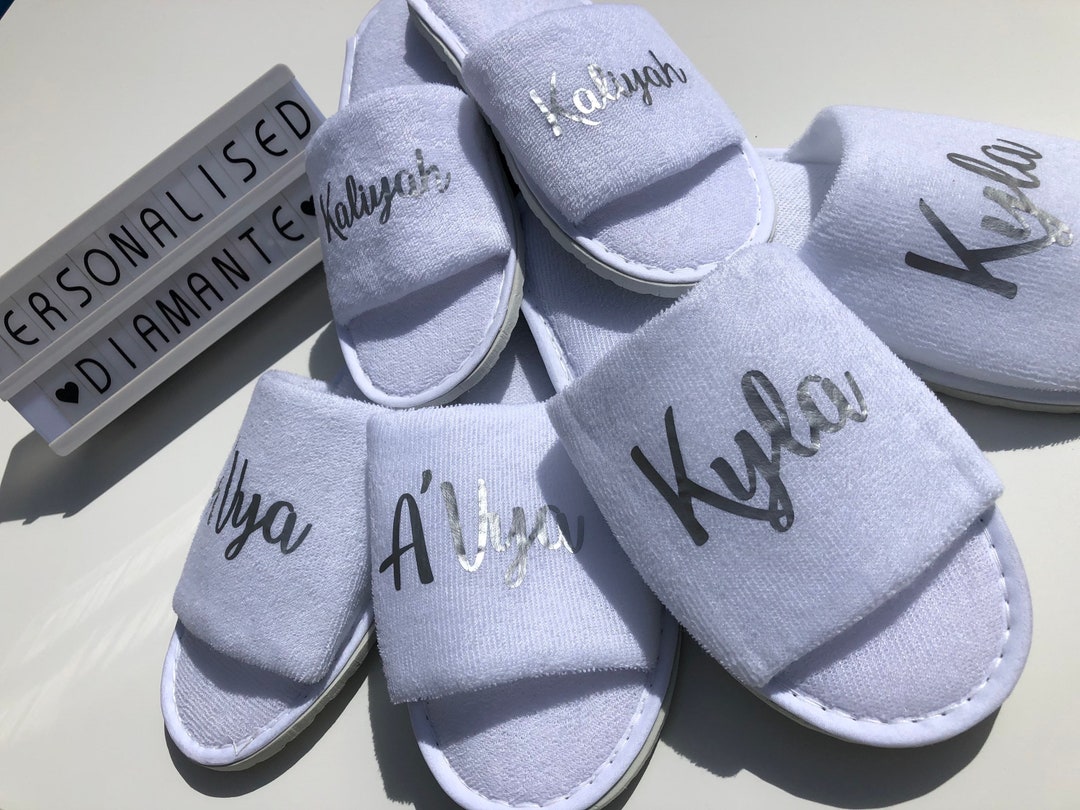 Personalised on sale spa slippers