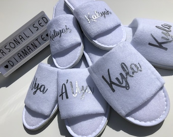 Personalised Sleepover spa slippers