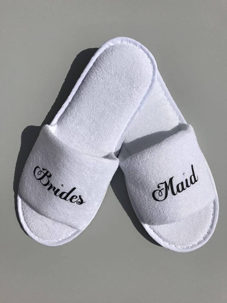 Bride Slippers Bridesmaid Gift Personalised Slippers Etsy UK