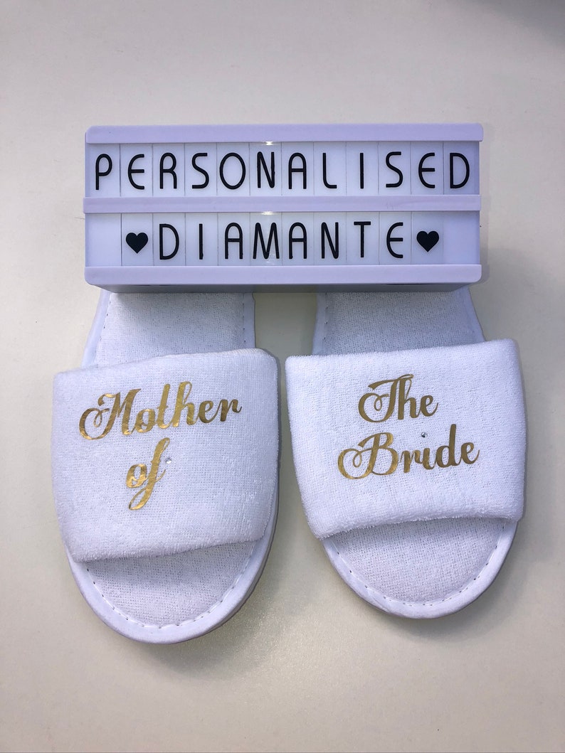 personalised wedding slippers