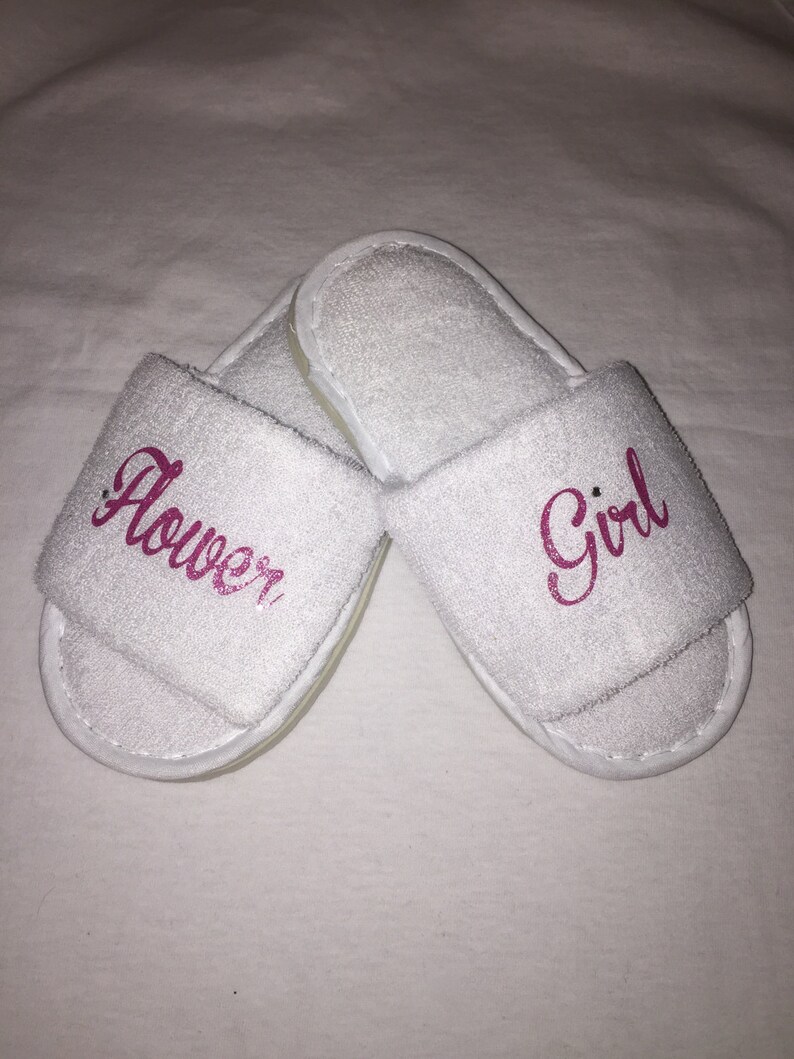 Flower Girl Slippers Bridesmaid Slippers Wedding Slippers Etsy UK