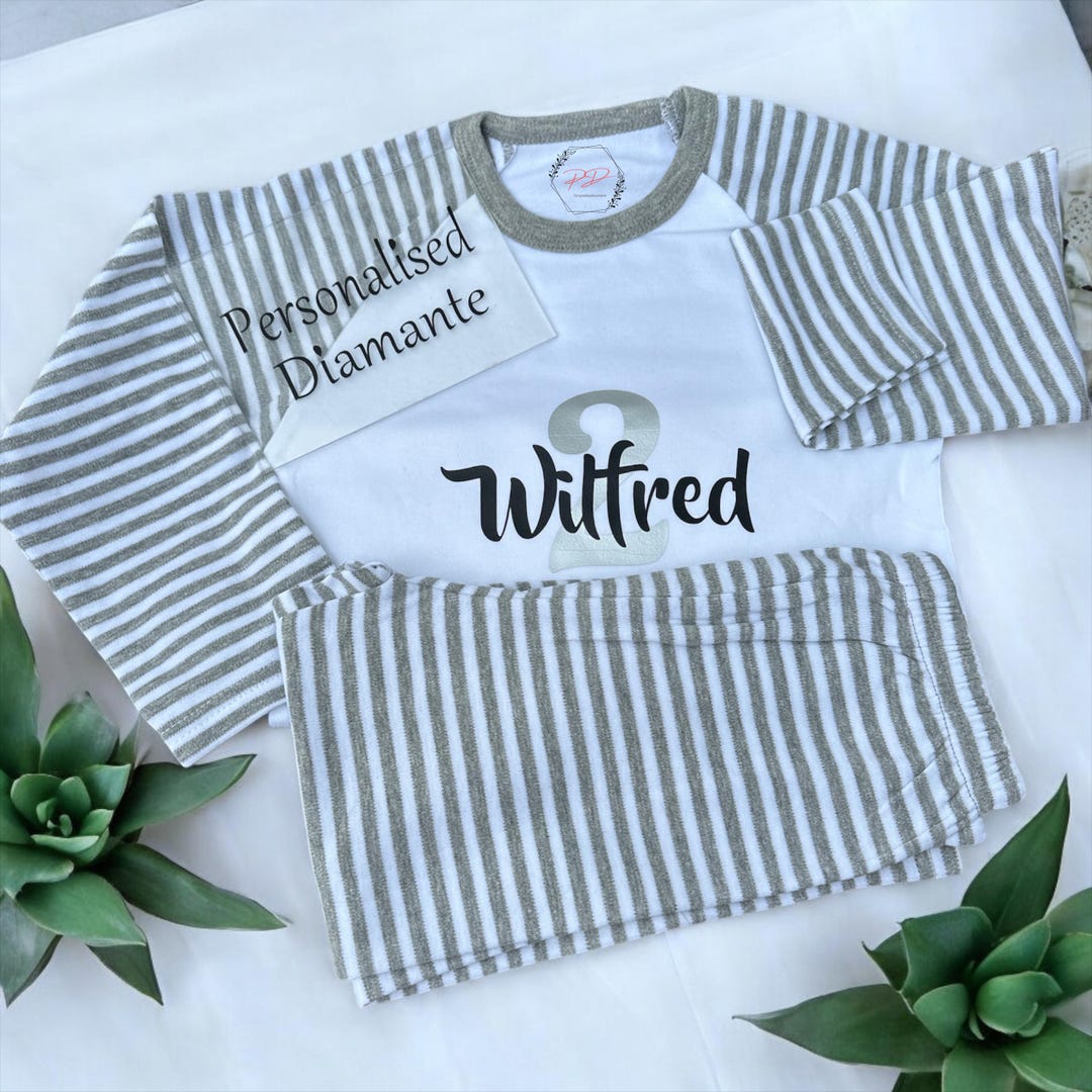 Personalised Kids Pyjamas, Name, Initial or Age 100% Cotton - Etsy UK