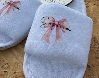 Personalised Kids Spa Slippers: Slumber Party Birthday Gift