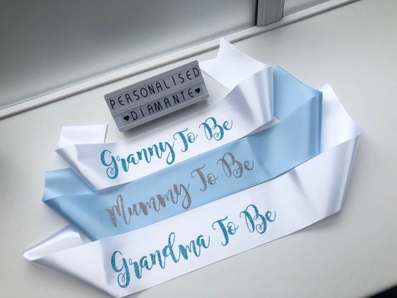 personalised baby shower sash