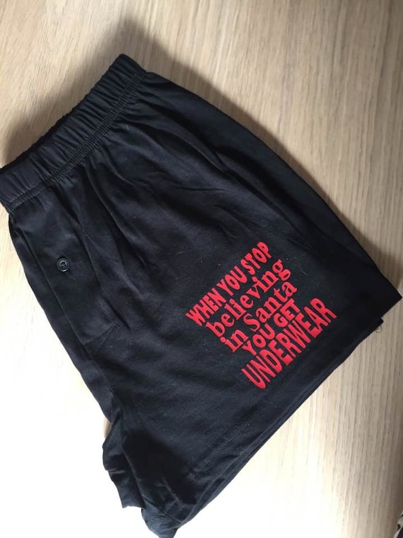 christmas boxers novelty underwear novelty boxers belive in Etsy