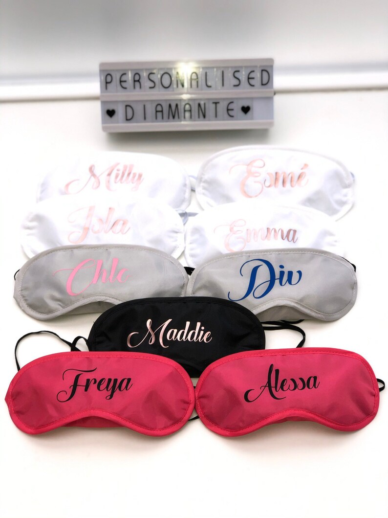 Sleep Mask Personalised Eye Mask Etsy UK