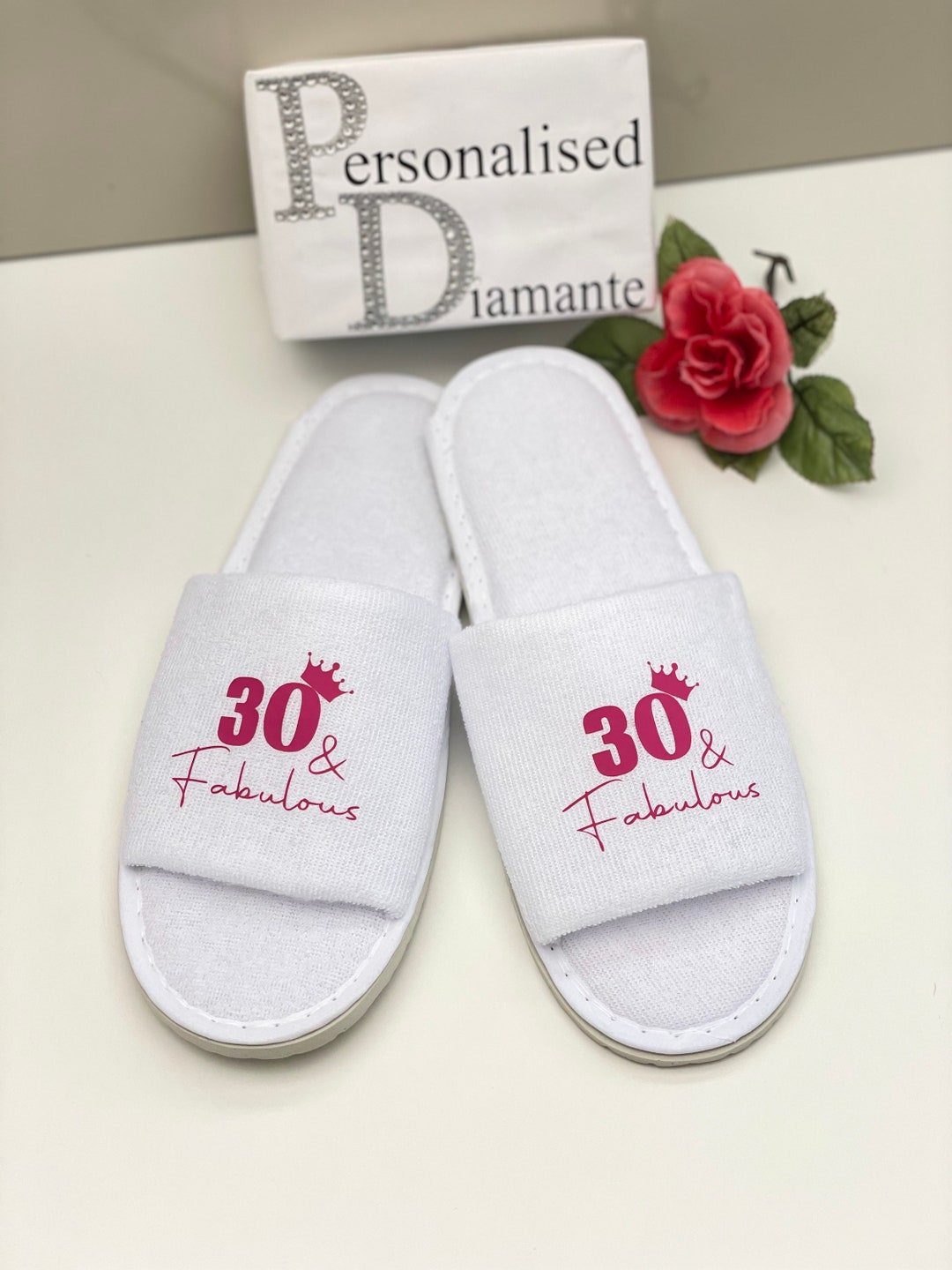 30 and Fabulous Spa Day Slippers, 18th, 40th 50th, 60th Birthday Etsy