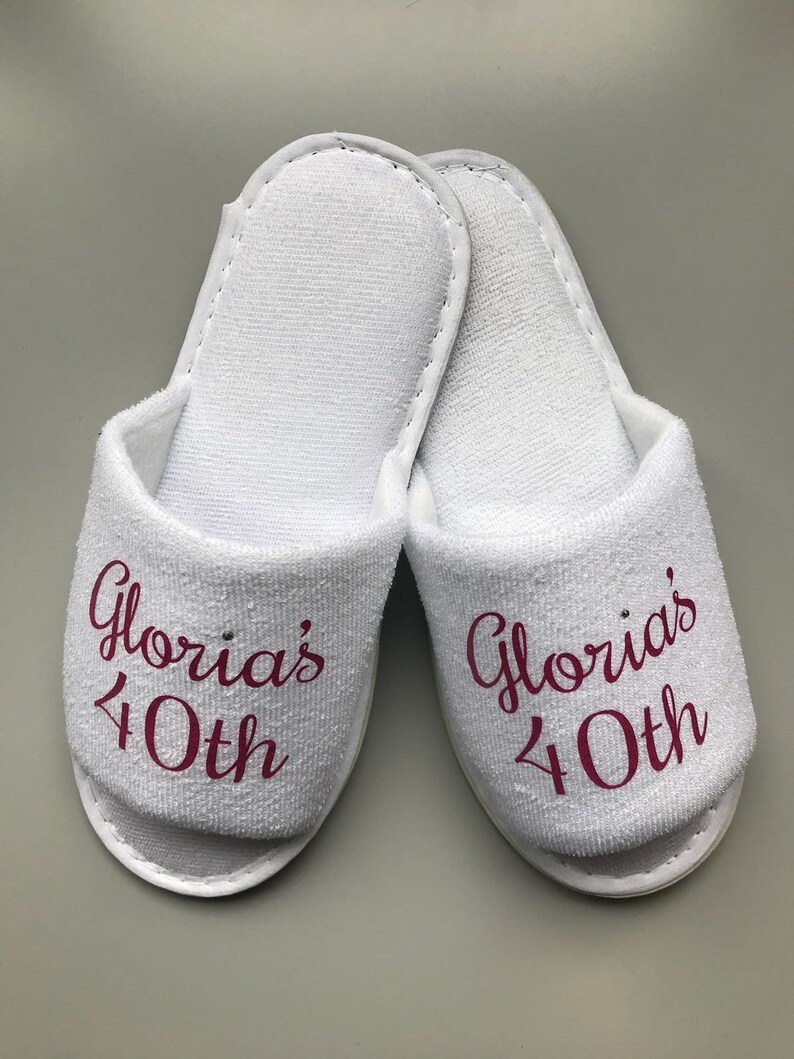 Personalised Birthday Girl Slippers 40th Birthday Slippers Etsy UK