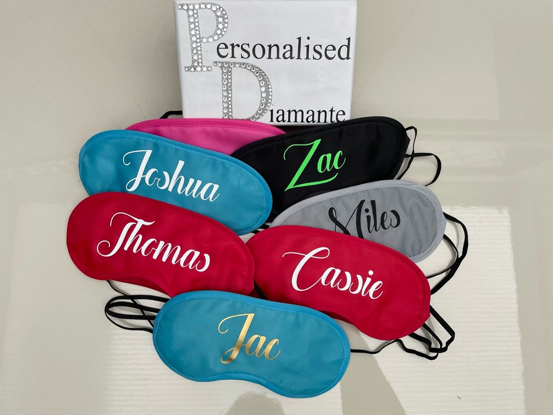Boys Girls Sleepover Personalised Eye Mask Sleep Mask Etsy UK
