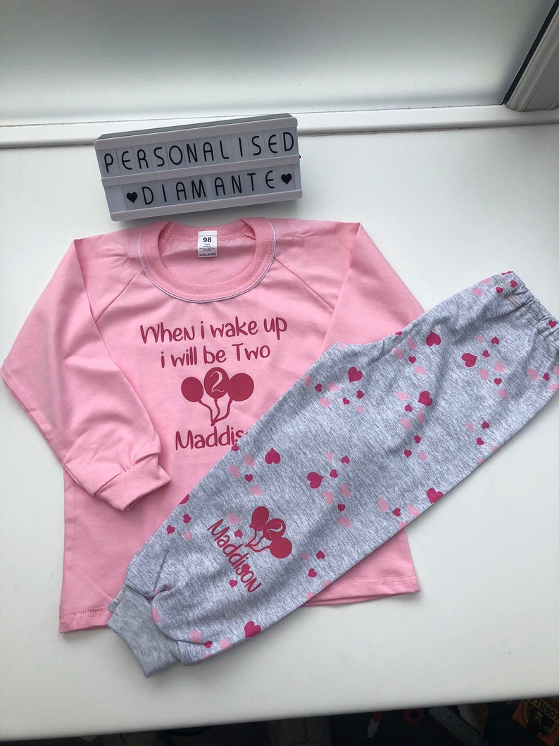 Personalised pyjamas When i wake up i will be two 1 2 3 4 Etsy