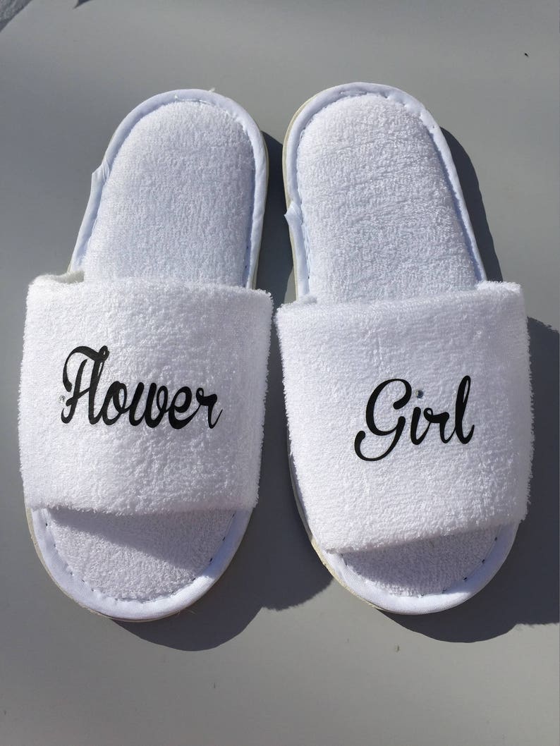 Bridesmaid Slippers Flower Girl Slippers Spa Day Slippers Etsy UK