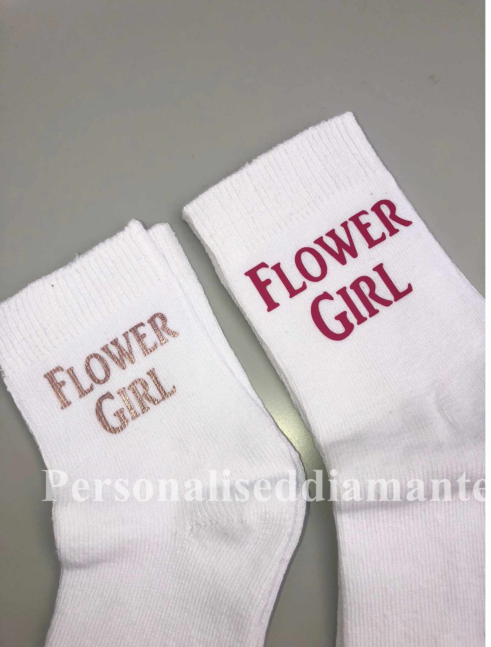 Flower Girl Socks Personalised Flower Girl Socks Flower Girl Etsy UK
