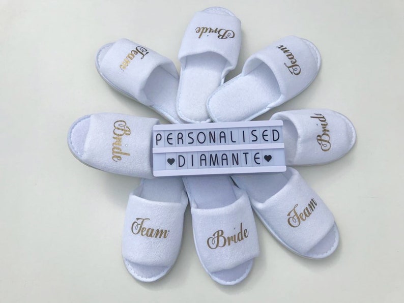 personalised wedding slippers