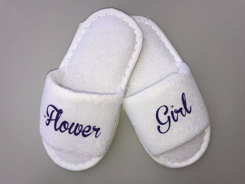 Bridesmaid Slippers Flower Girl Slippers Spa Day Slippers Etsy UK