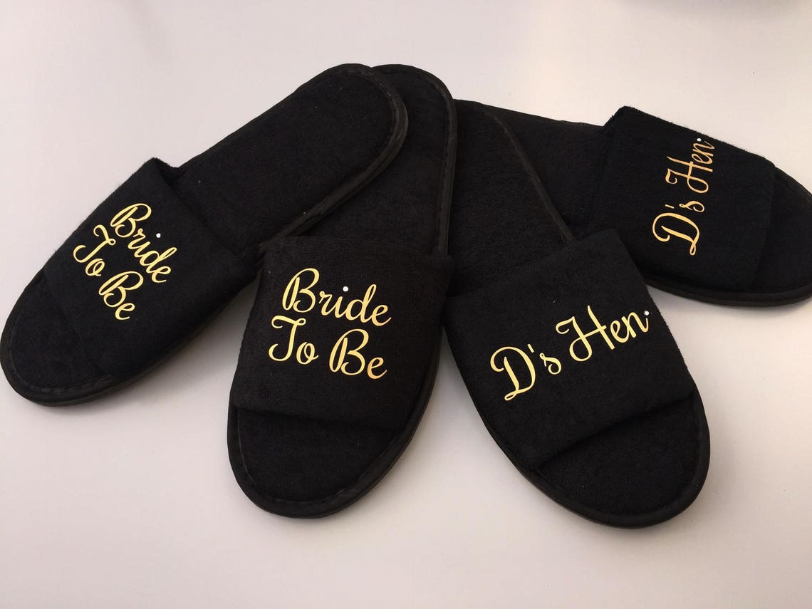 Bride slippers bridesmaid gift personalised slippers Etsy
