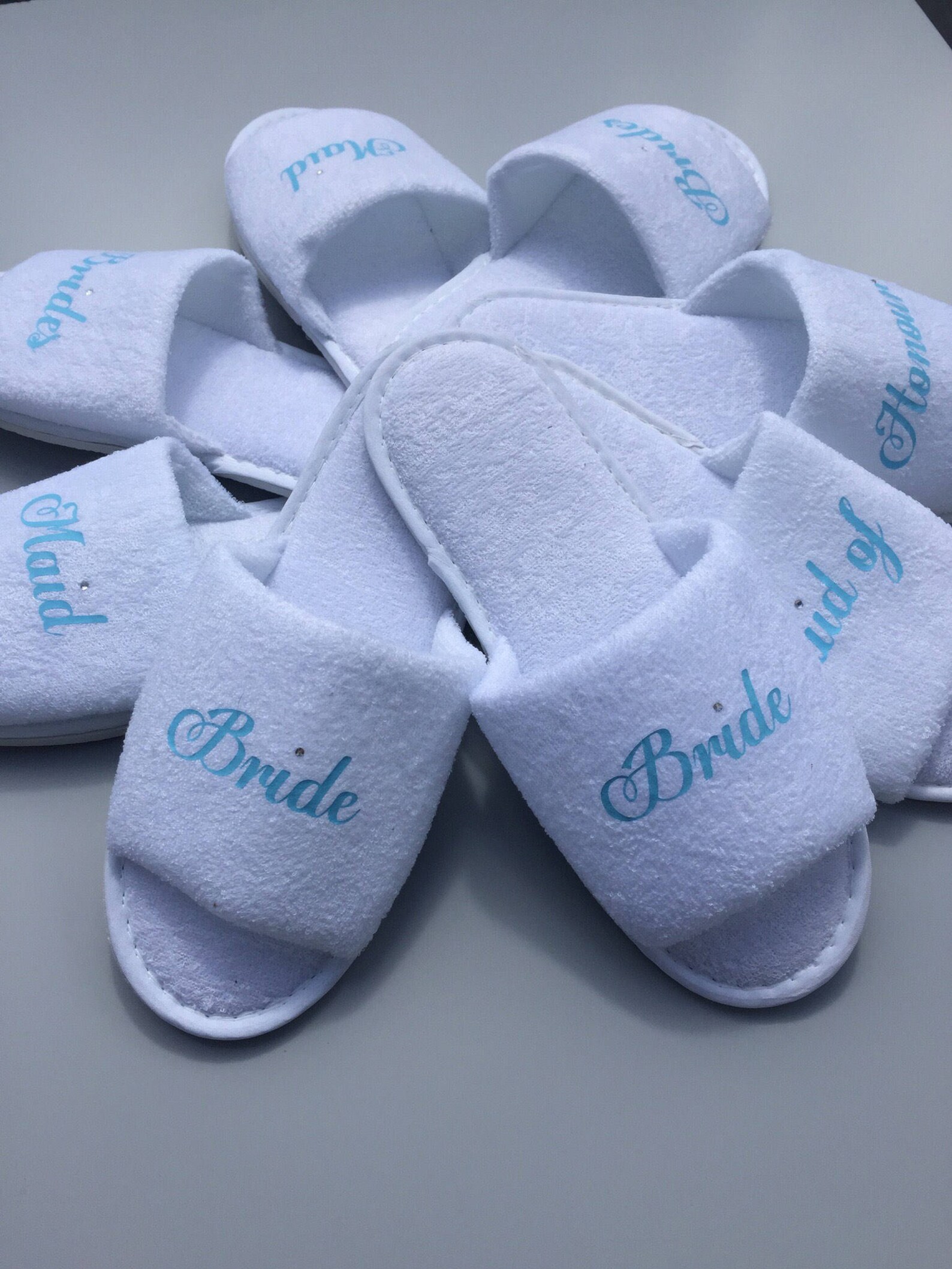 Bride Slippers Bridesmaid Gift Personalised Slippers Etsy UK