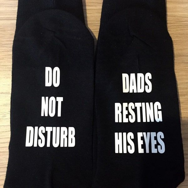 Novelty gift socks , dad socks, gramps socks , grandad sock , if you can read this dad is resting his eyes , mens socks, christmas gift