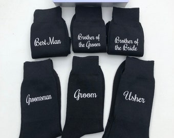 Groom Black socks, usher socks, best man socks, black socks, groomsmen socks, wedding socks, groom gift, perosnalised socks, best man socks,