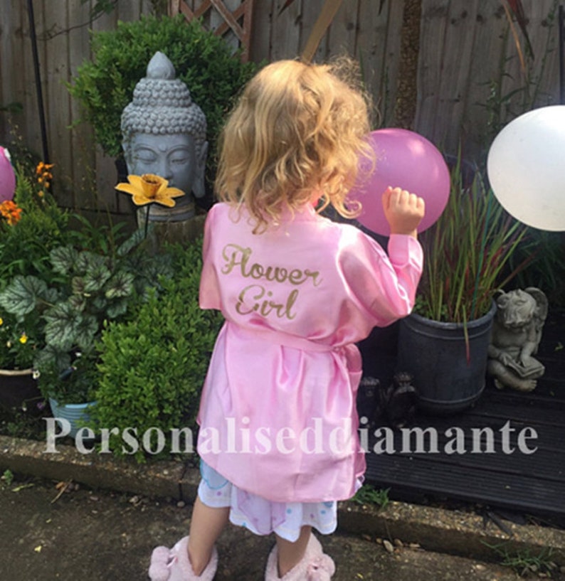 Flower girl robe flower girl slippers will you be my flower Etsy