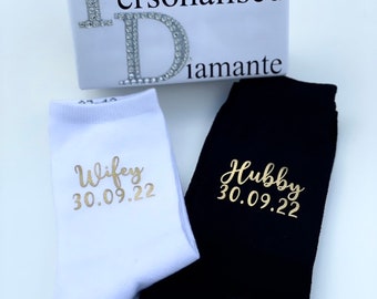 Hubby wifey matching socks set