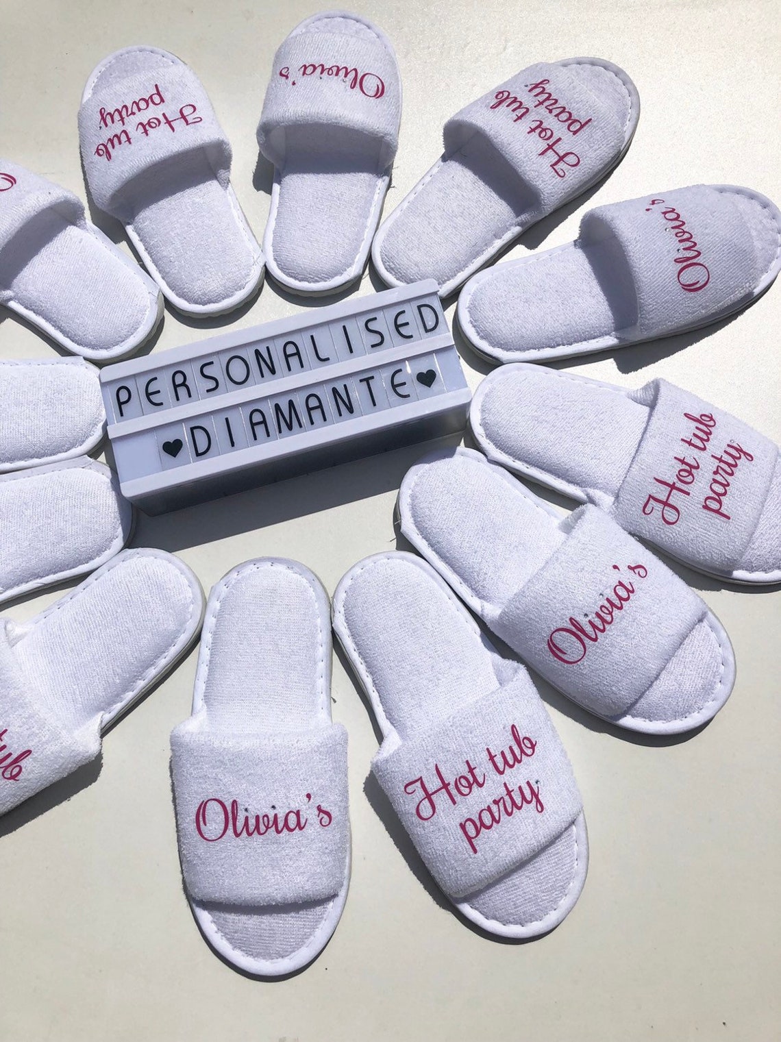 Personalised hot tub spa birthday slippers Birthday girl spa Etsy