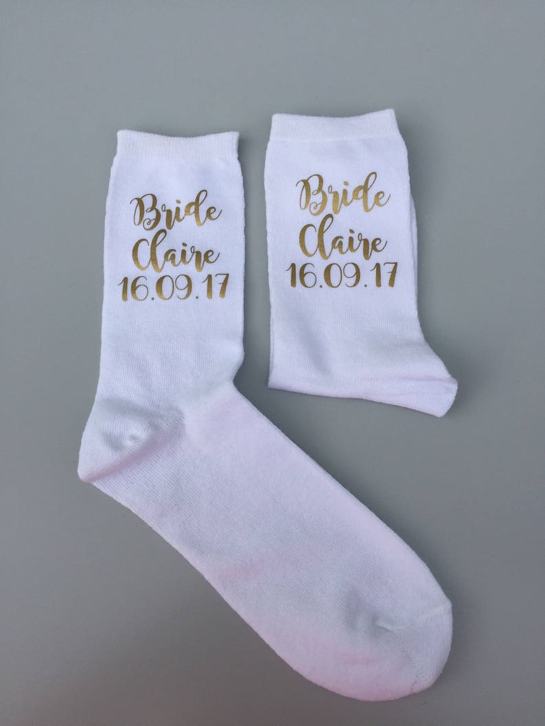 Bride socks Bride to be white bride socks wedding gift | Etsy