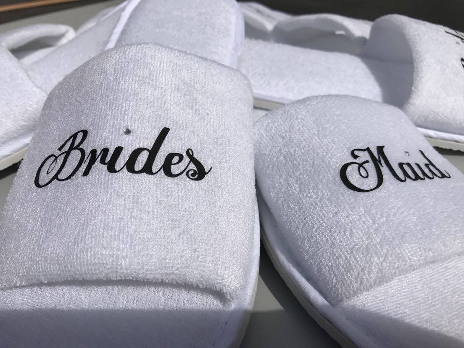 Bride Slippers Bridesmaid Gift Personalised Slippers | Etsy UK