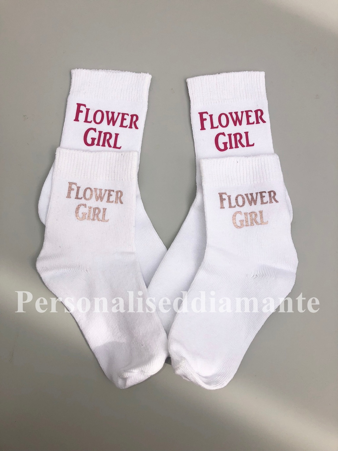 Flower Girl socks Personalised flower girl socks flower girl Etsy