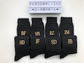 Personalised Monogram Black Socks: Groomsmen Gift