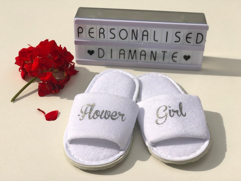 Vestaglia E Ciabatte Da Sposa In Raso Bianco - Con Scritte Dorate - Per Matrimonio E Damigelle - Taglie M-XXL - Foto 7