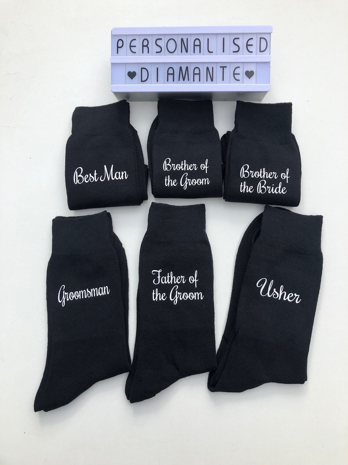 Best man socks Groom socks Usher socks black socks white Etsy