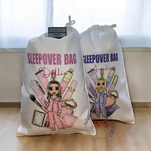 Personalised Sleepover party Make up gift bags