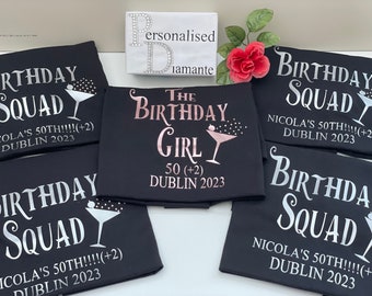 Birthday Girl Squad T-shirts, Birthday party tops, birthday girl tshirts