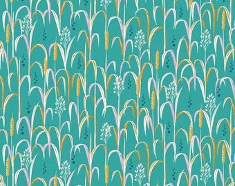 Reeds Teal - Pond Tales by FIGO Fabrics