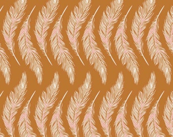 Presently Plumes Gold - Homebody - by Maureen Cracknell for Art Gallery Fabrics | AGF