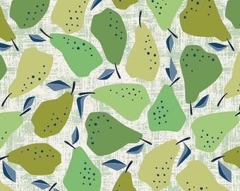 Green Quince - Under the Apple Tree - by Loes Van Oosten for Cotton+Steel - LV502-GR4