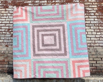 Fireside Quilt Kit - Baby Size - Cotton Candy Dreamsicle - Suzy Quilts Pattern