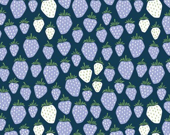 California Blue - Queen of Berries - Under the Apple Tree - by Loes Van Oosten for Cotton+Steel - LV500-CB4