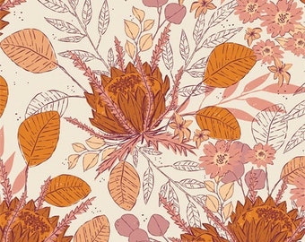 Flannel Seasonal Bouquet Plum - Season & Spice - by Art Gallery Fabrics | AGF