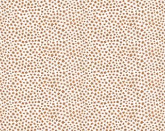 Winter Frost White & Brown Stars - FIGO Fabrics - 90327-10