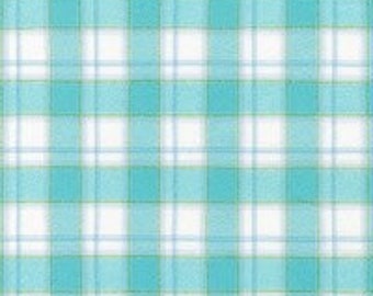 Aqua - Mammoth Junior Flannel Plaid - by Robert Kaufman Fabrics