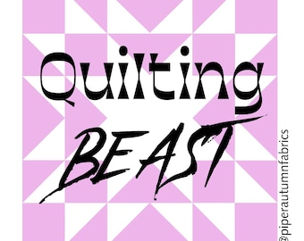 3” Quilting Beast Sticker - Waterproof, Water Bottle, Sewing Machine