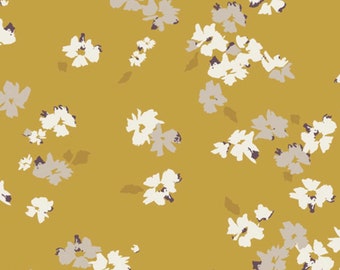 Chelsea - Mustard Floral - Mayfair - by Amy Sinbaldi for Art Gallery Fabrics | AGF
